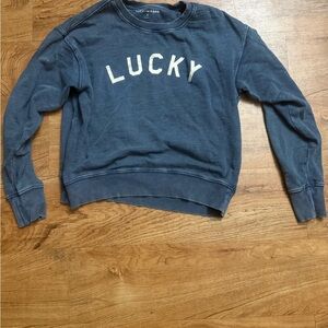Lucky Brand Navy Crewneck Sweatshirt